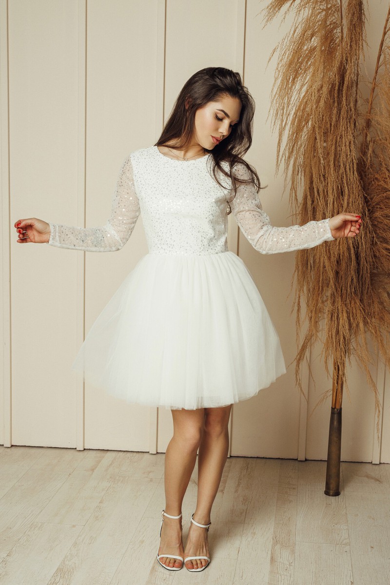 "Grace" shiny tulle dress