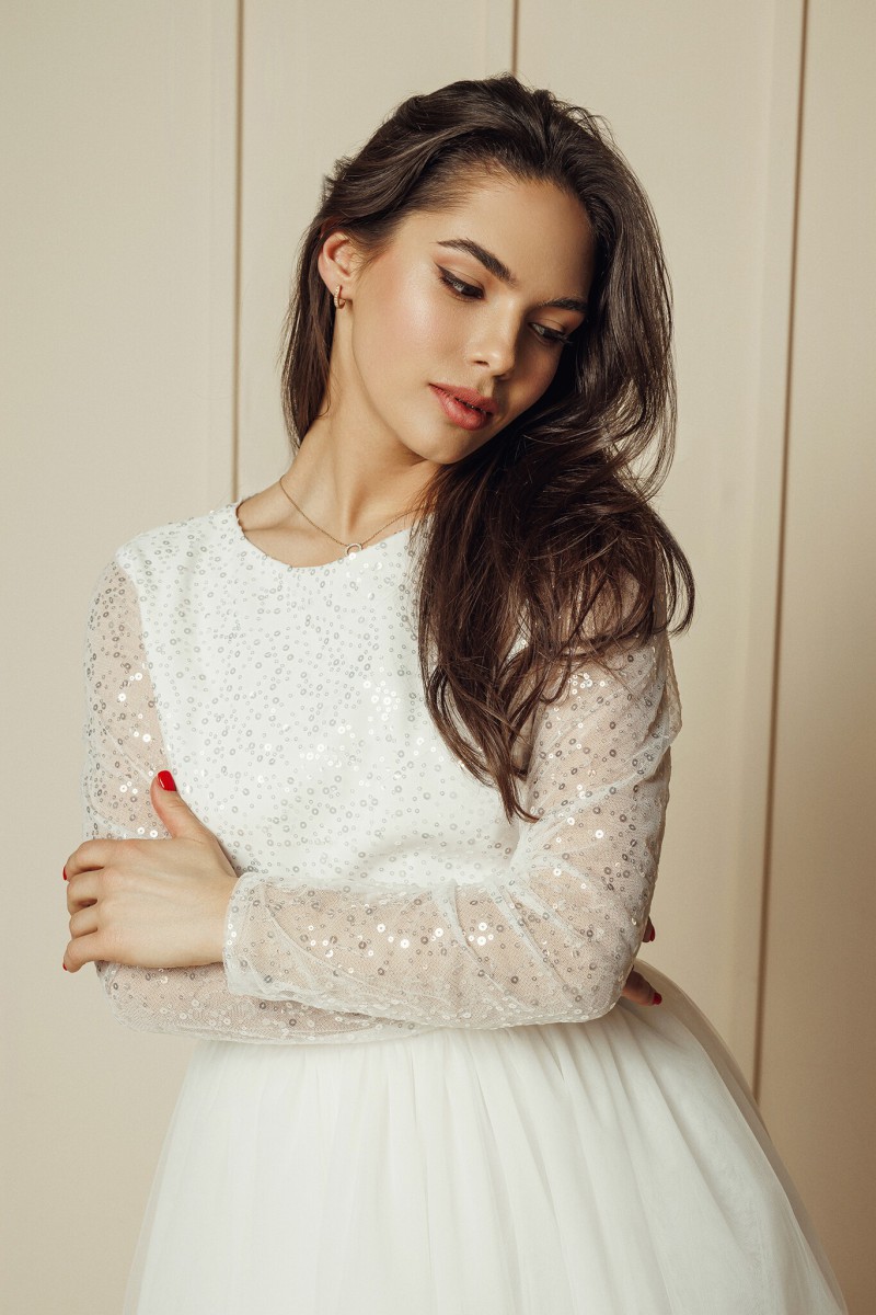 "Grace" shiny tulle dress – photo 4