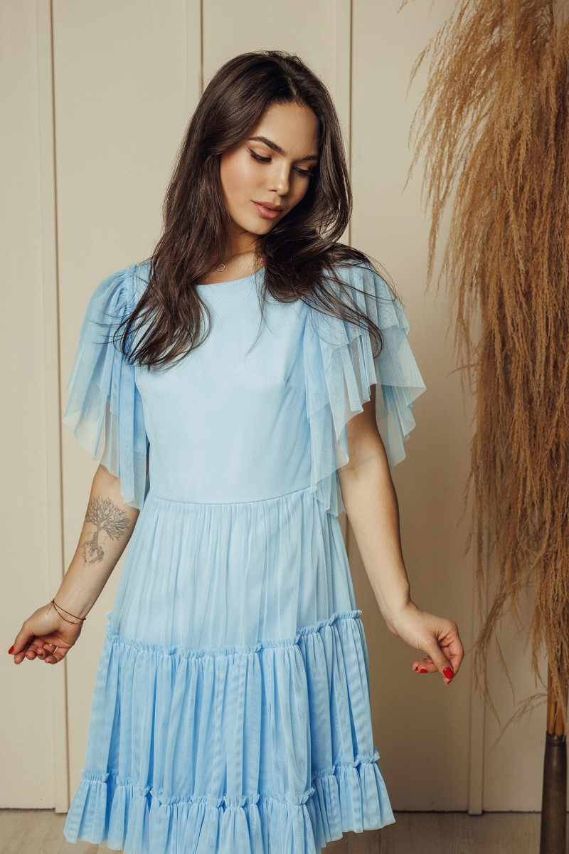 "Luna" sky blue tulle dress – photo 5