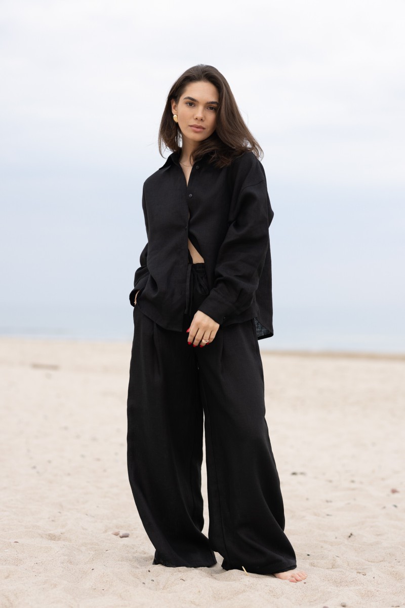 Black linen shirt – photo 6