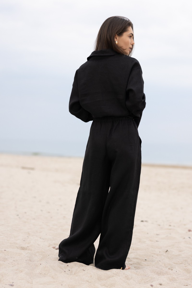 Black linen shirt – photo 8