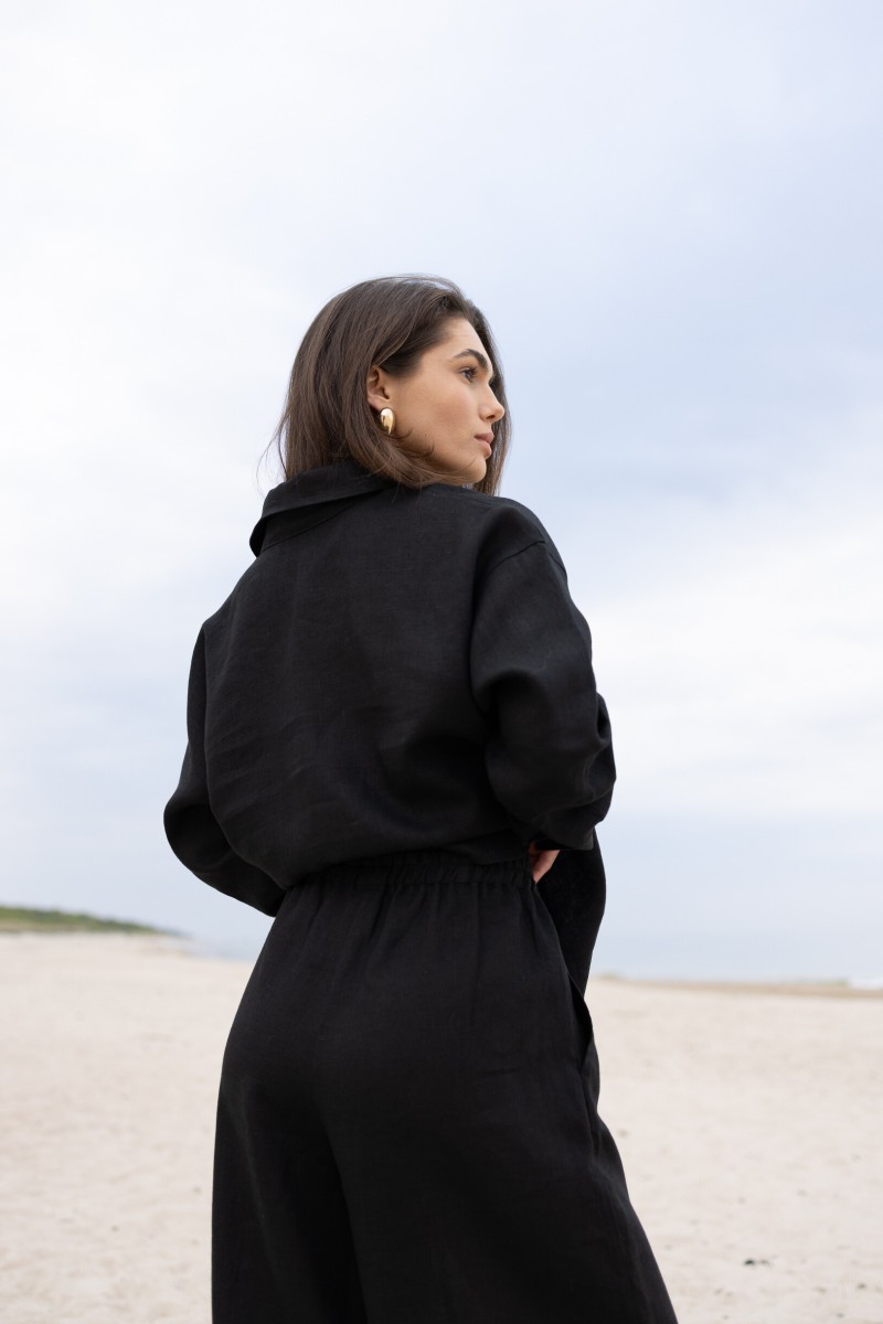 Black linen shirt – photo 9