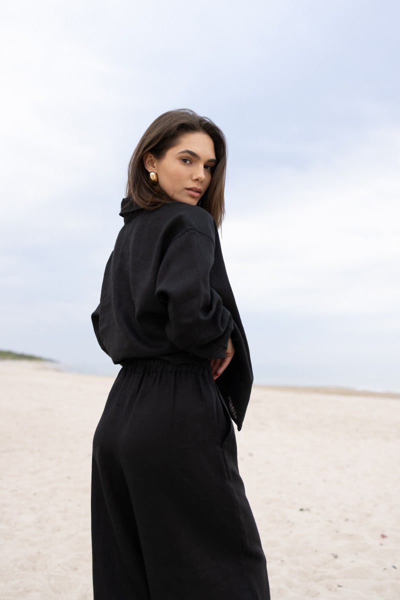 Black linen trousers – photo 6