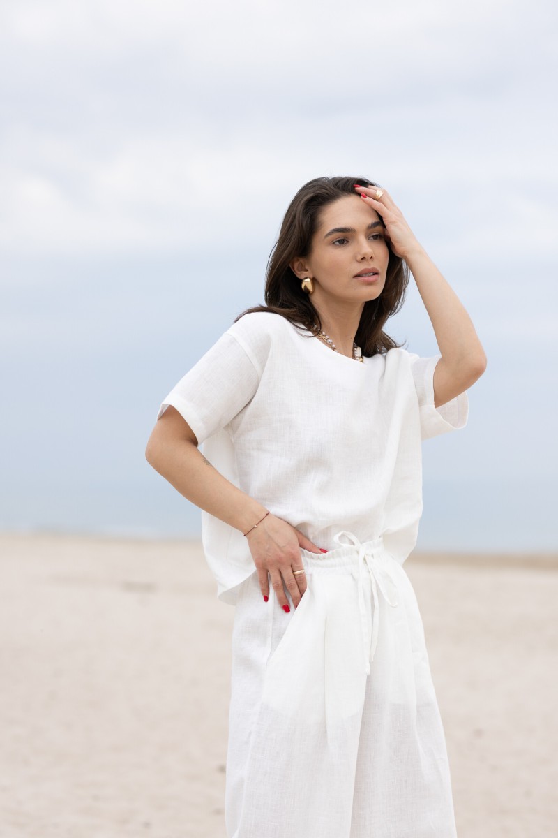 White linen trousers – photo 4