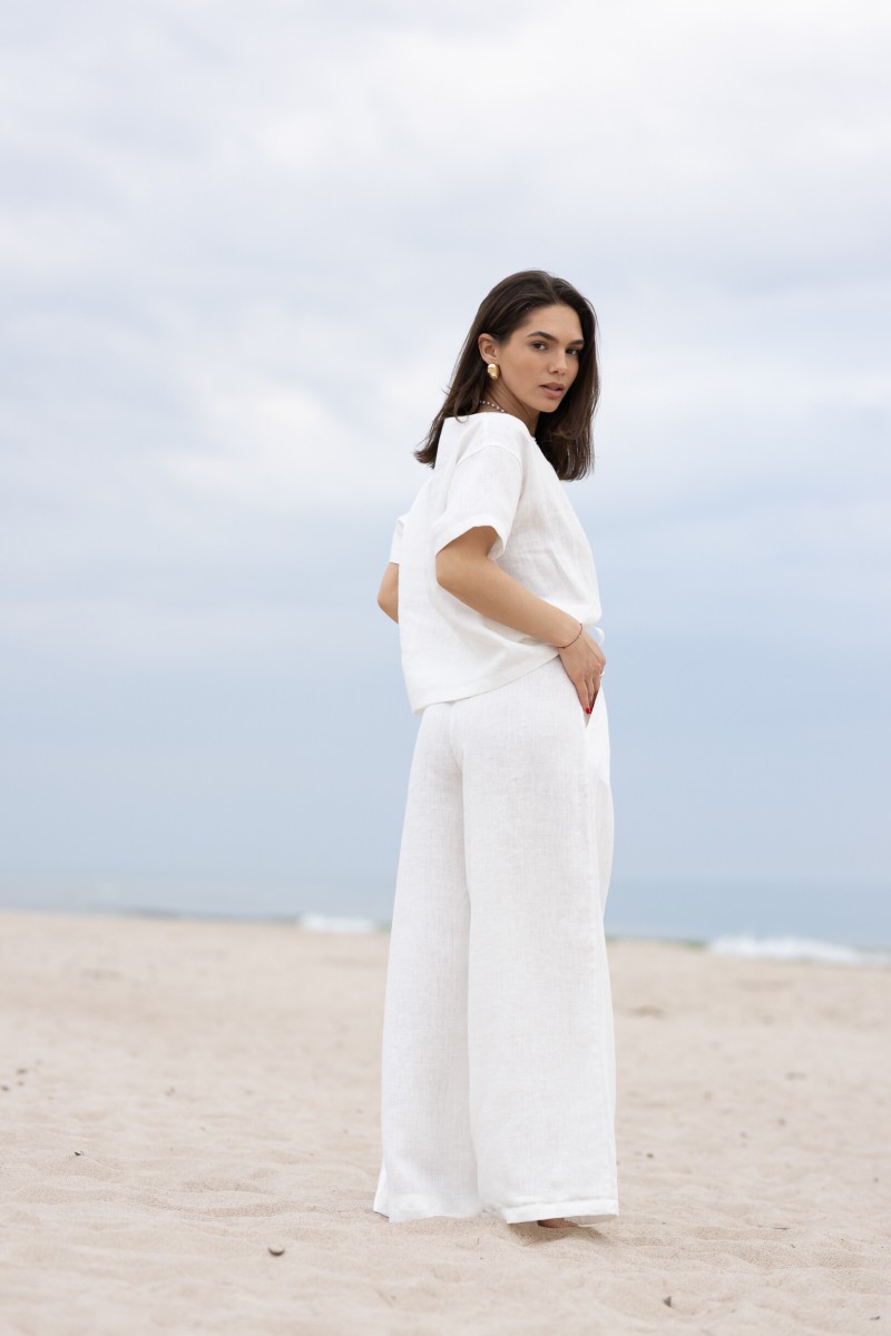 White linen trousers – photo 7
