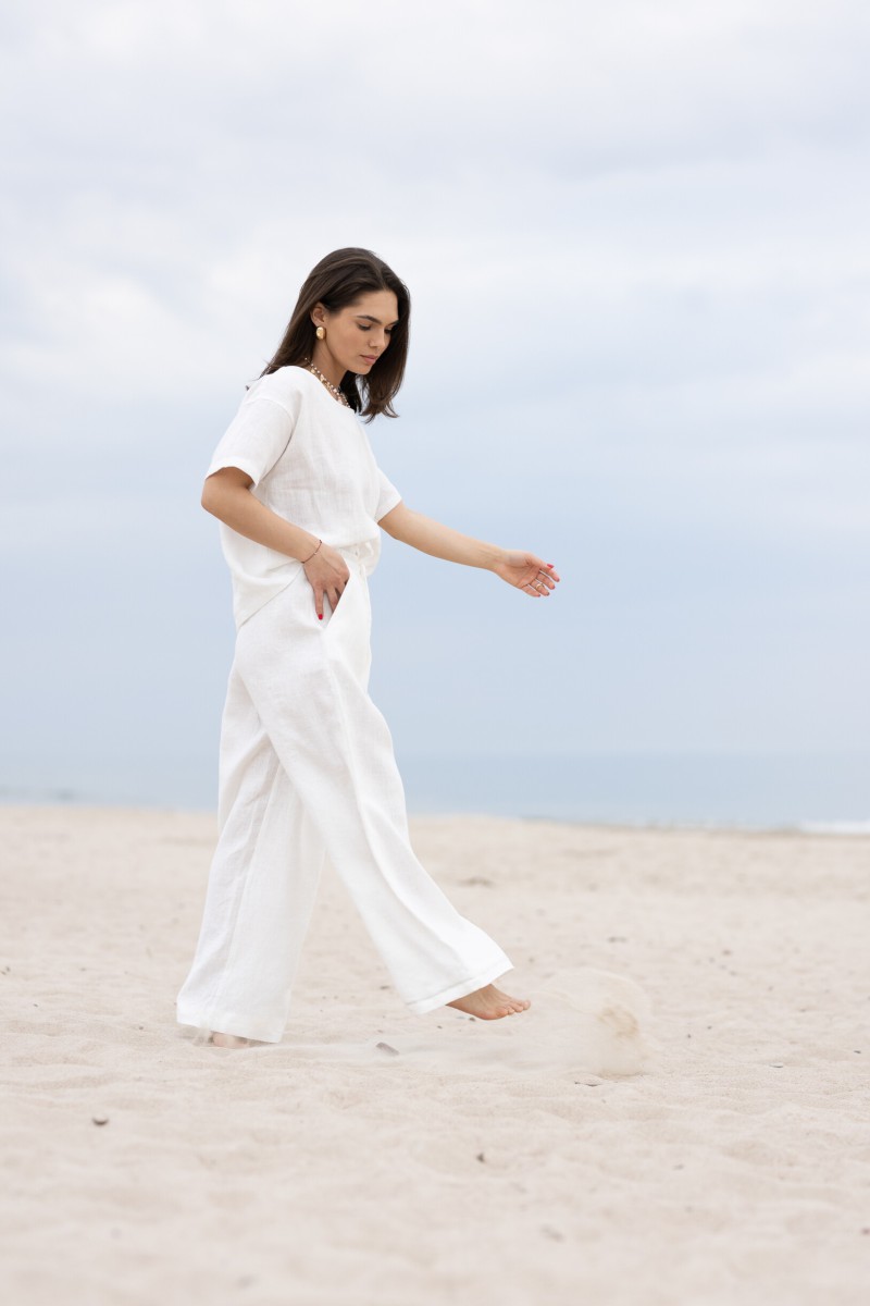 White linen trousers – photo 6