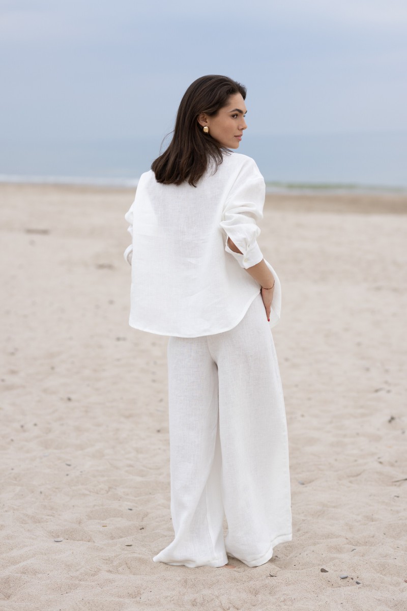 White linen trousers – photo 9