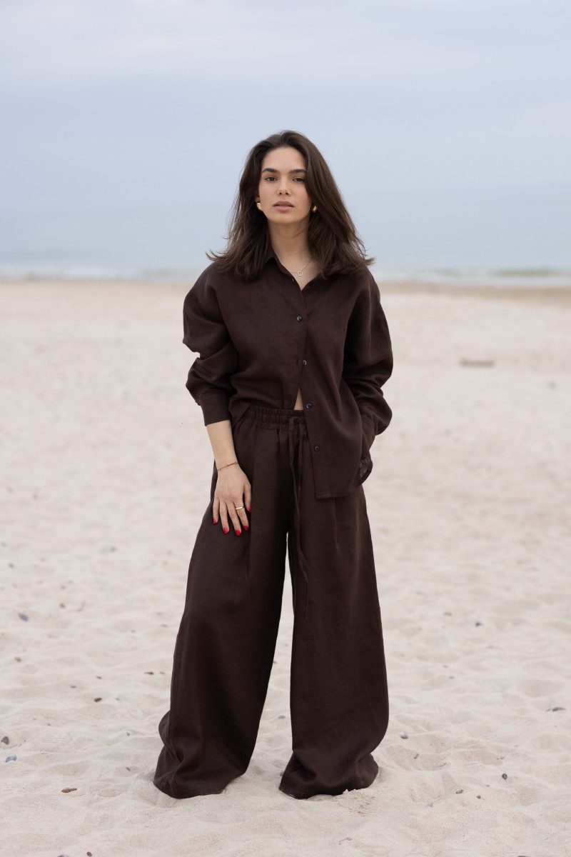 Brown linen shirt – photo 5