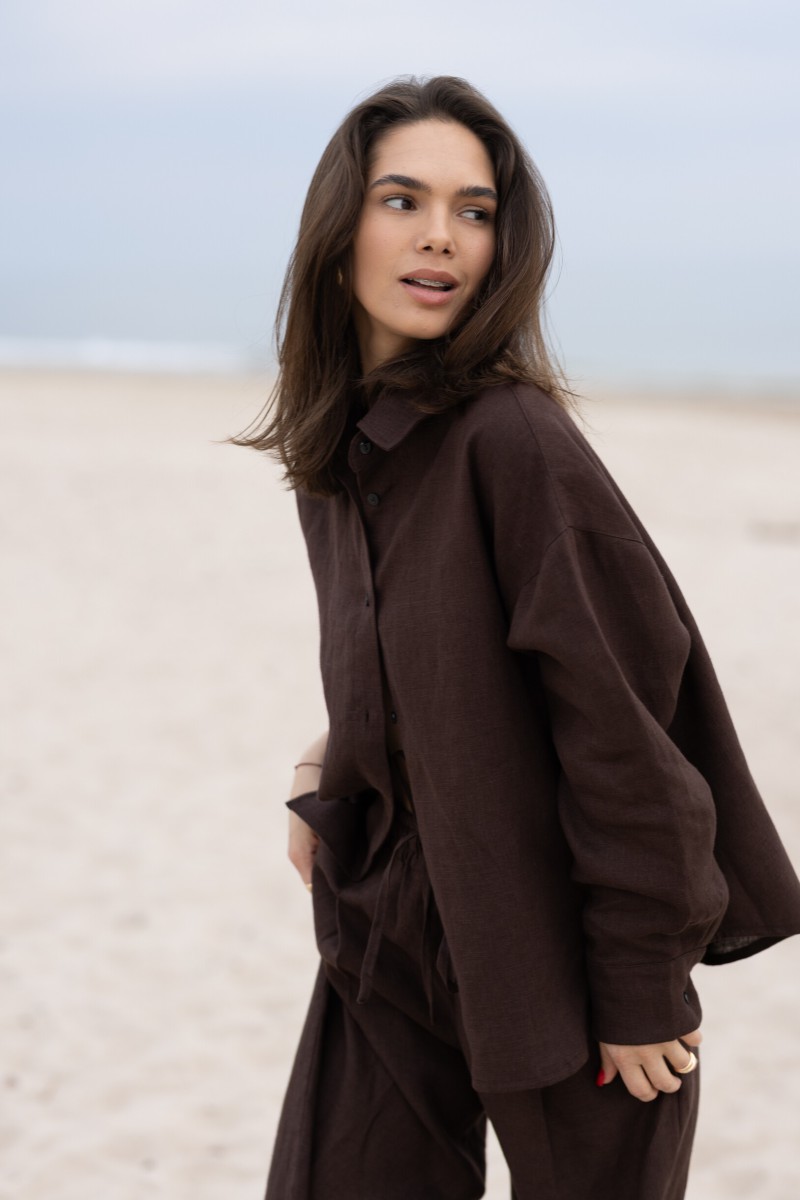 Brown linen shirt – photo 4