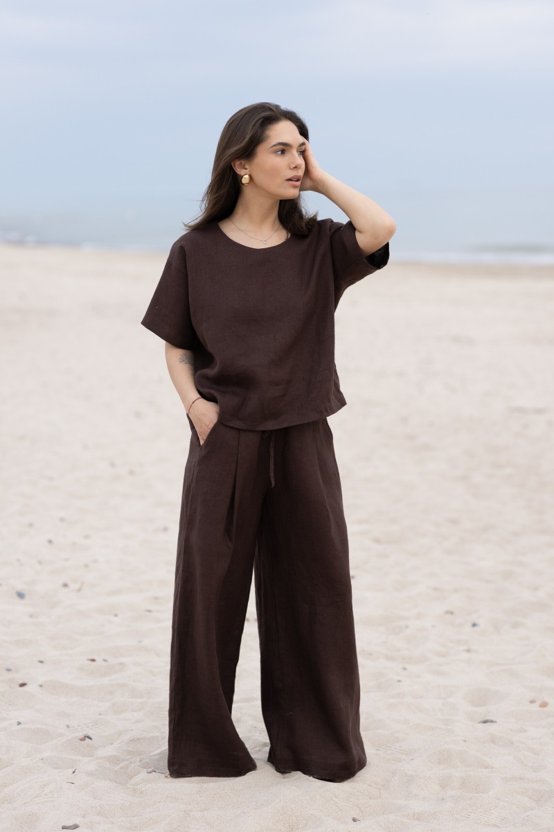 Brown linen trousers – photo 2