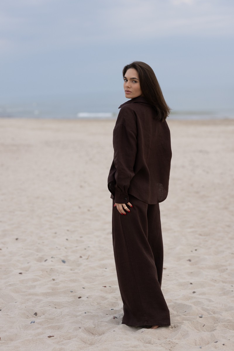 Brown linen trousers – photo 4
