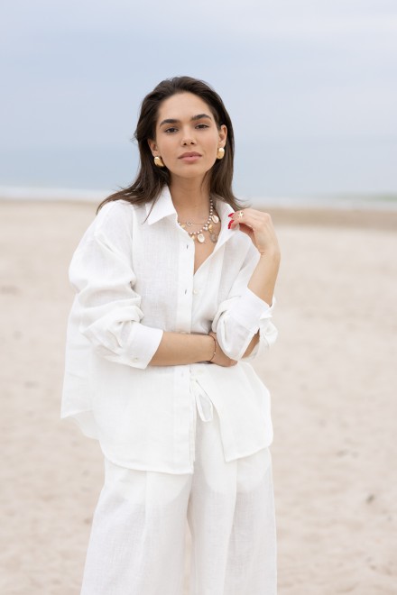 White linen shirt