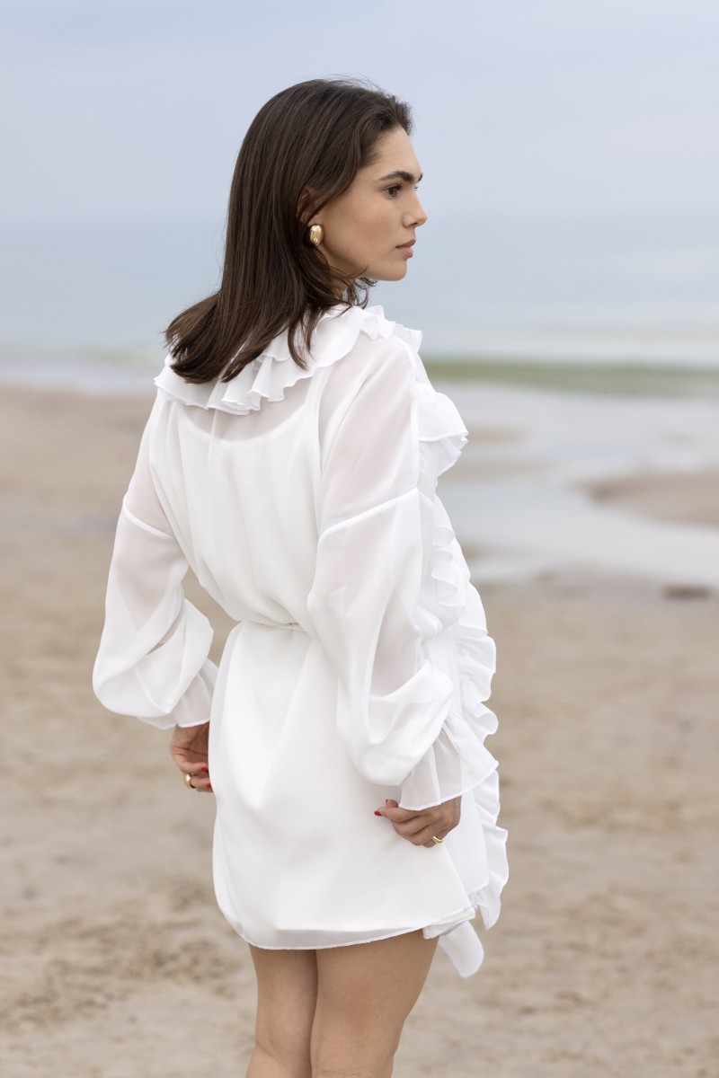 "Aurora" white chiffon dress – photo 2