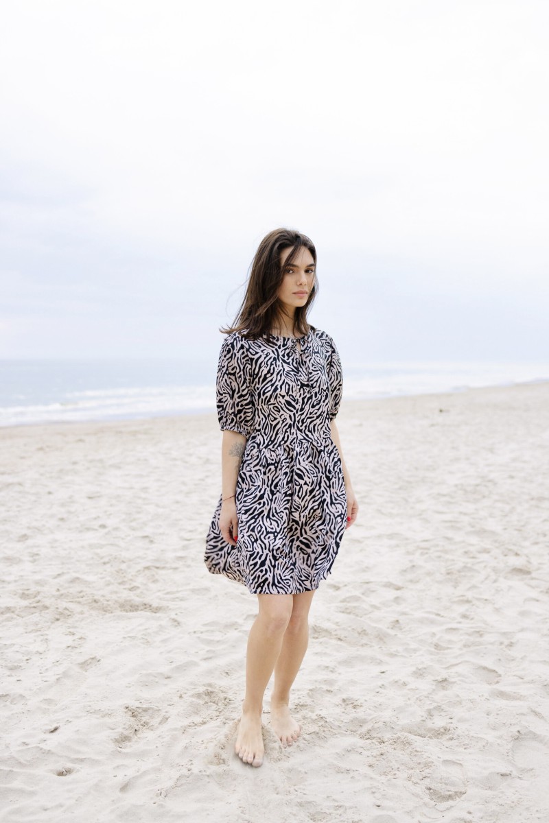 "Melina" brown/black dress – photo 3