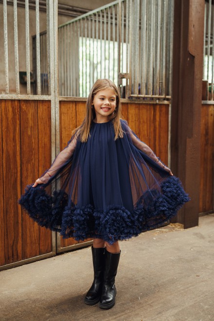 "Sugar" dark blue tulle dress
