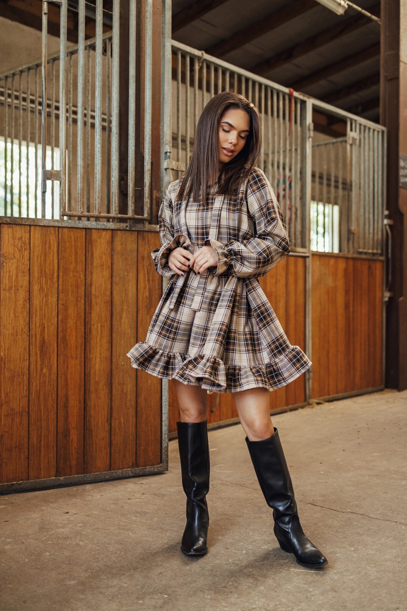 "Klara" checked dress – photo 3