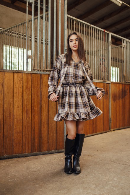 "Klara" checked dress – another view