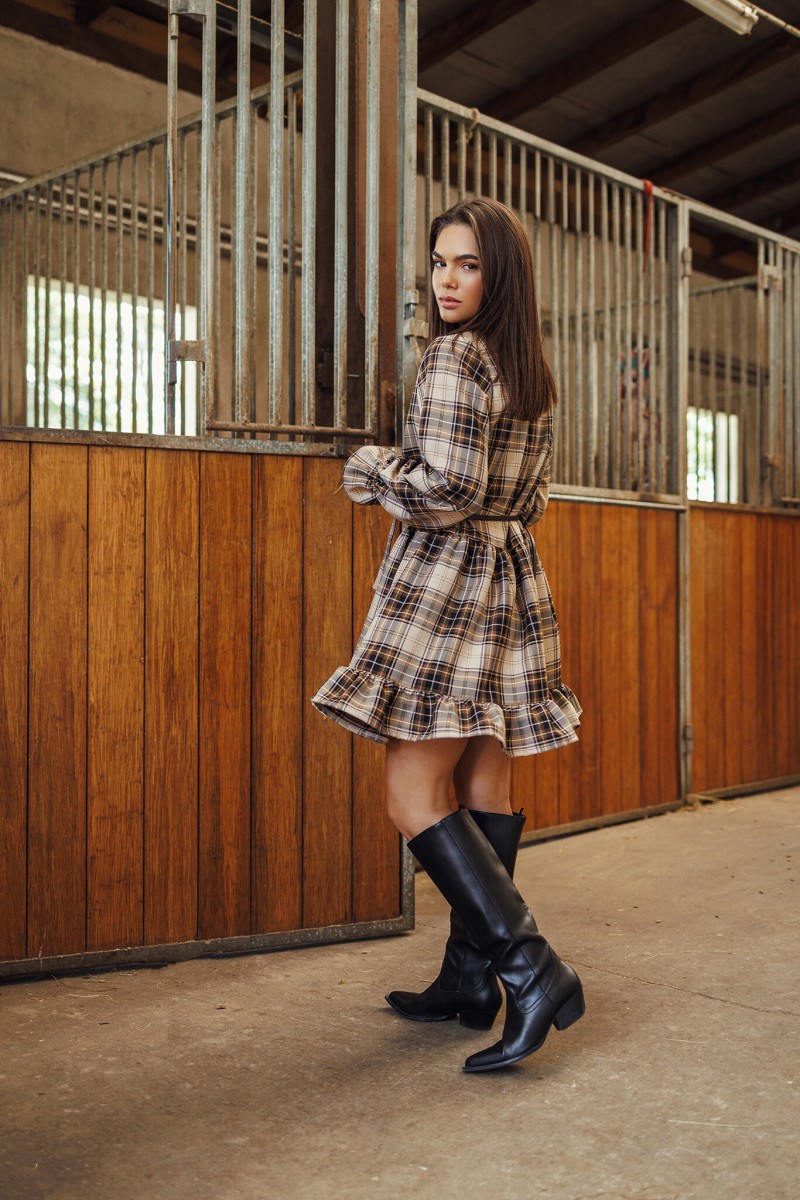 "Klara" checked dress – photo 4