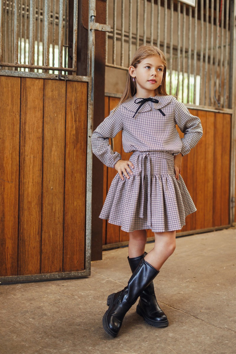 "Mini Checks" girl's dress
