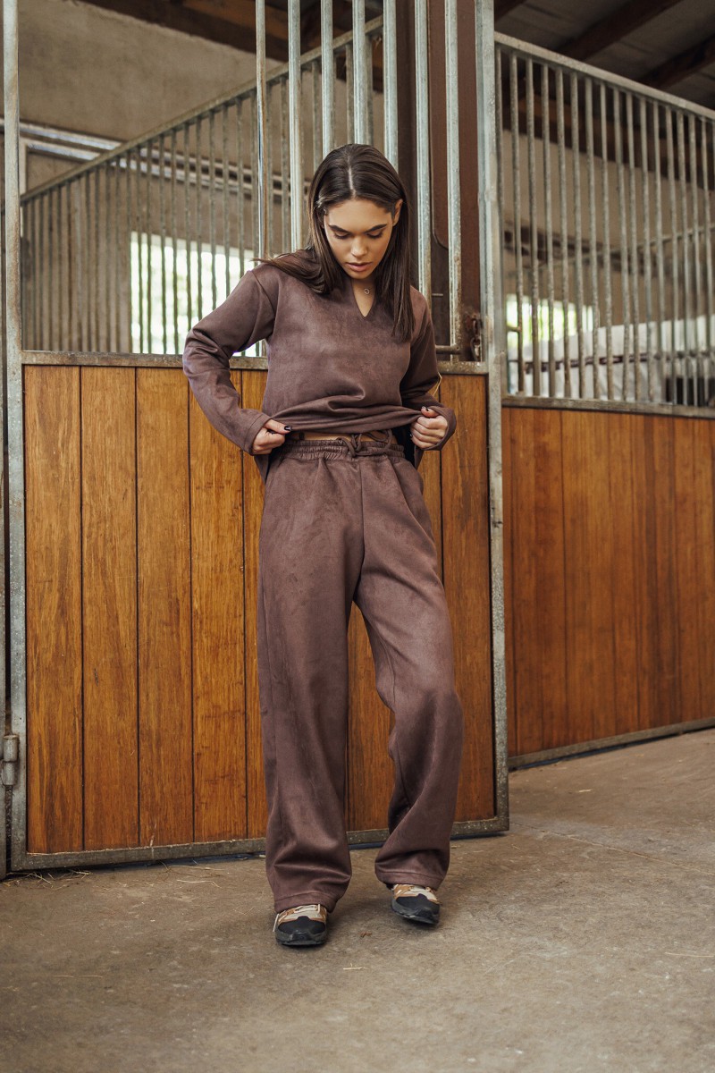 Brown suede blouse – photo 4