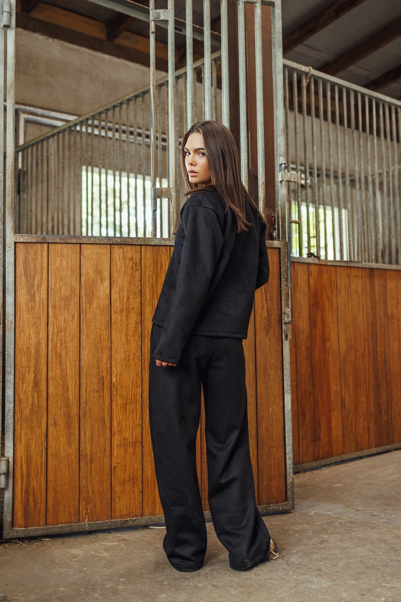 Black suede trousers – photo 2
