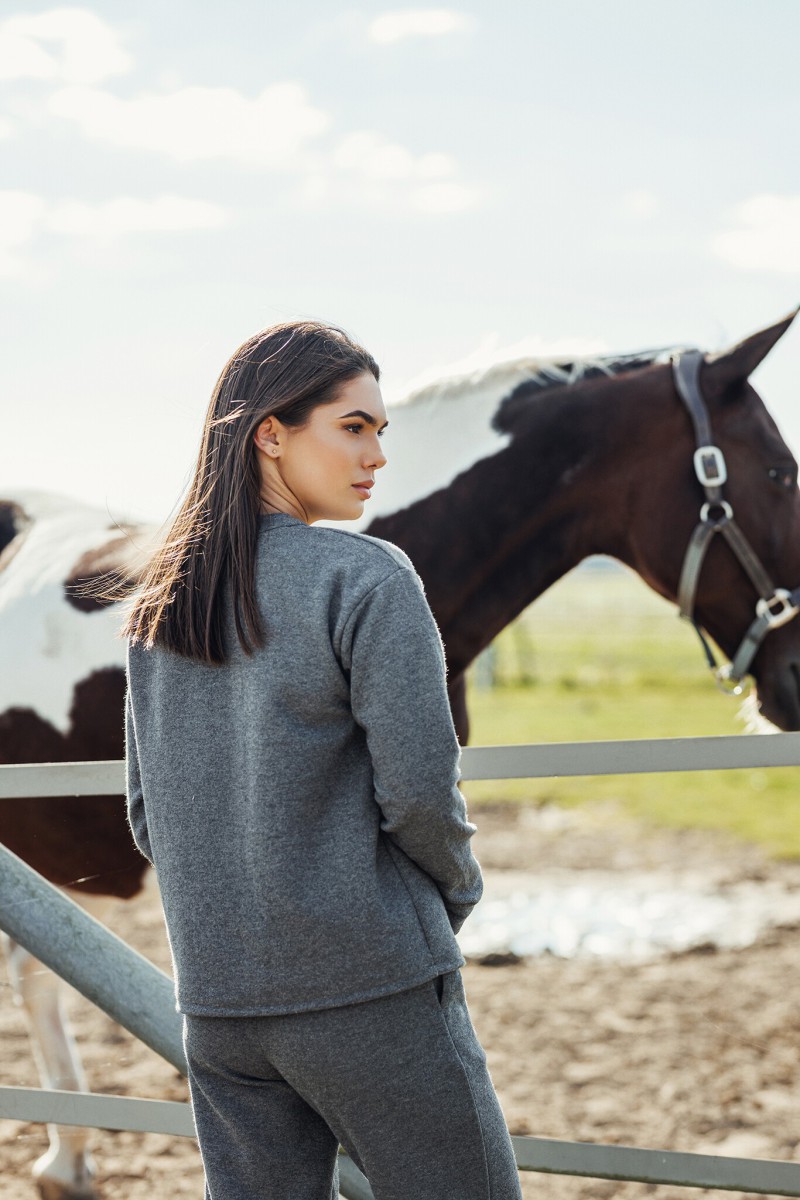 Grey jumper with buttons – photo 4