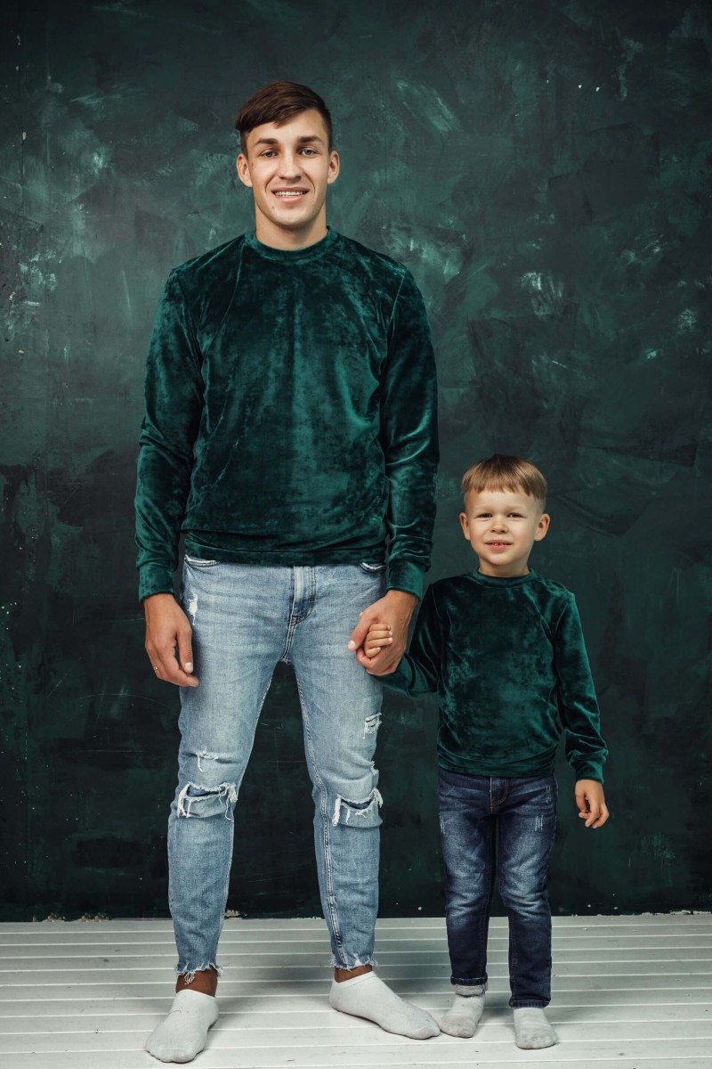 Children's emerald velour jumper – photo 2