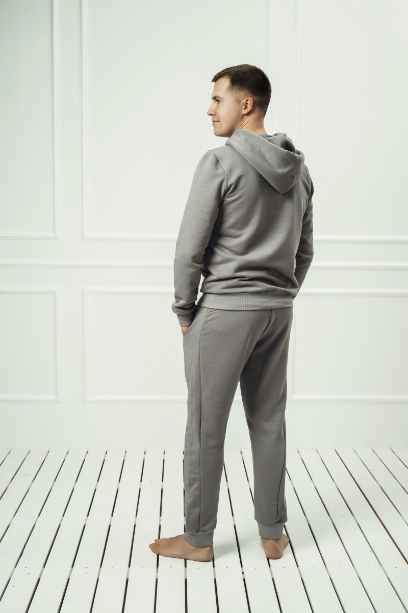 "Grey" men's lounge set with a hood – photo 3