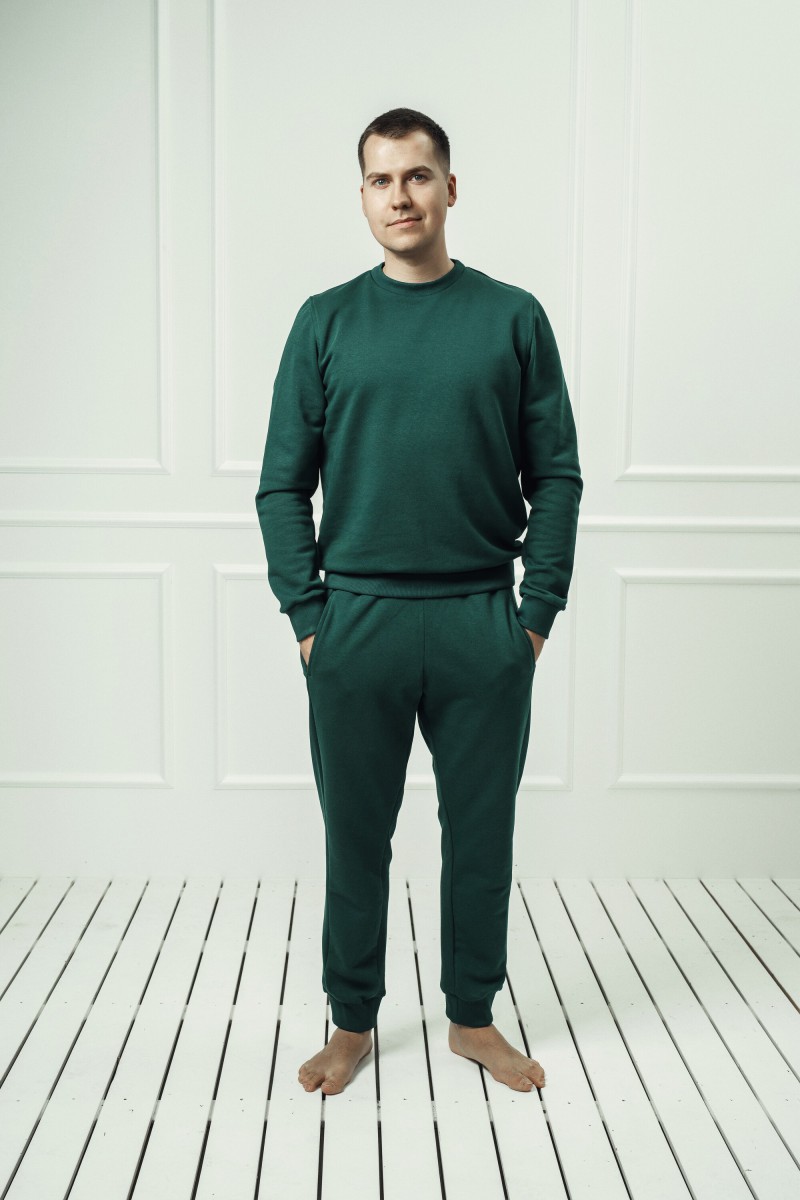 "Green" men's lounge set without a hood