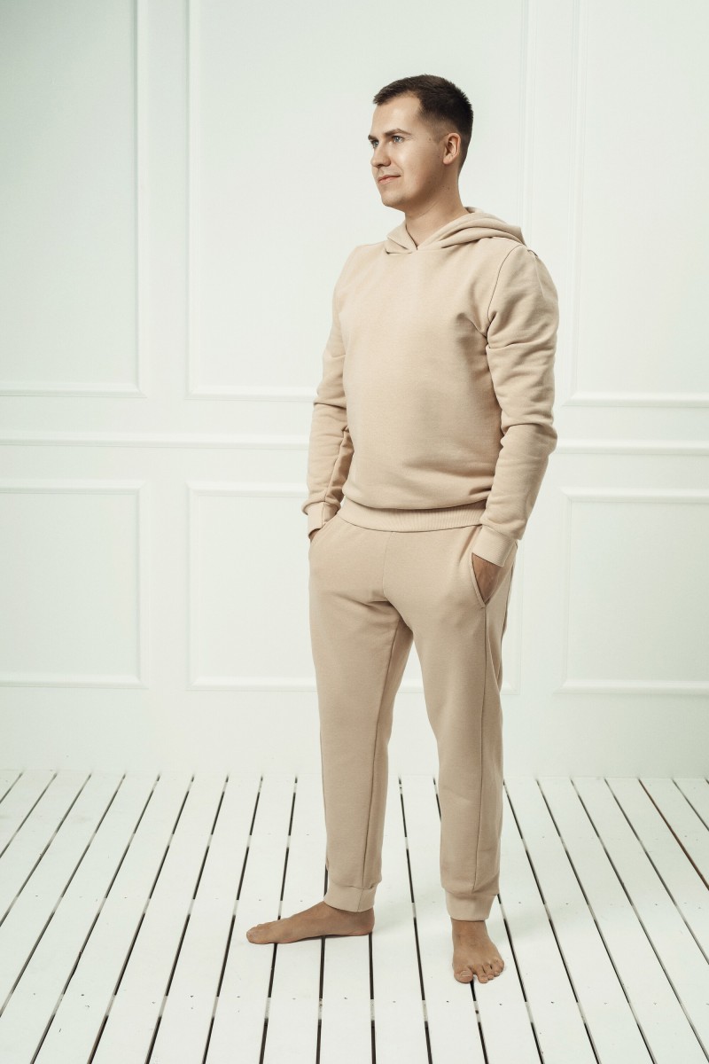 "Sand" men's lounge set with a hood
