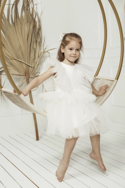 „Mini Swan“ mergaitės tiulinė suknelė – kitas vaizdas